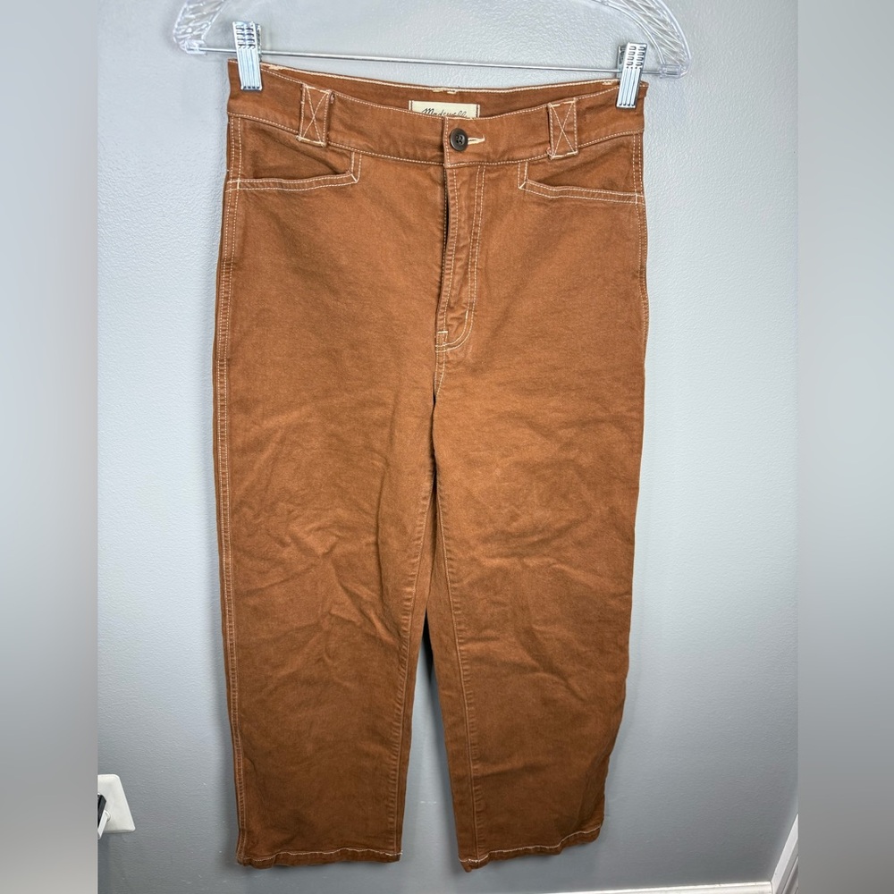 Madewell Women's Brown Emmett Wide-Leg Denim Pants Size 26